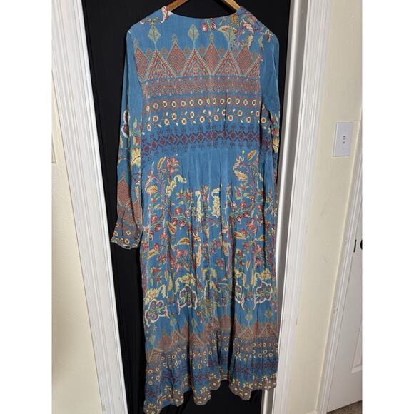 NEW Soft Surroundings‎ Mirapani Embroidered Floral Midi Dress M Boho - Picture 11 of 12